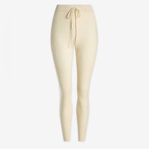 NWT Varley Rib Knit Leggings Size XL (Whitecap Grey color)